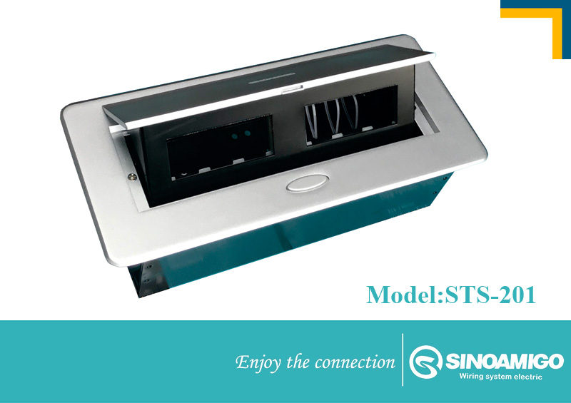 Hộp ổ cắm âm bàn SINO AMIGO STS-201, 